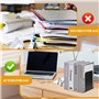 8 Pièces Serre Livres en Métal,Serre-Livres pour étagères,Serre-Livres pour Livres Lourds Antidérapant Serre-Livres pour Bureaux