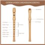 Flûte à bec soprano en bois,Flûte à Bec Soprano en Style Allemand, Instrument de Musique Débutants, Flûtes à Bec à 8 Trous Conce