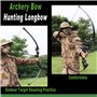 Tongtu Tir à l'arc Takedown Arc Classique et flèches Ensemble pour Adultes 40 lbs Alliage d'aluminium Riser Chasse tir à l'arc L