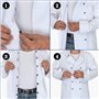 Roosea 60 Pcs Boutons Ronds pour Veste de Chef Haute Qualité Boutons de Manteau de Chef Boutons de Chef Boutons de Boule de Chef