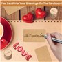 30 Pièce Porte Carte en Bois Porte Menu Mariage Support Menu avec 30 Cartes Papier + 10m Corde Jute Marque Place Bois Stands en 