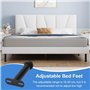 Pieds De Lit Ajustables, 2 Pièces Pieds De Meuble Rétractables 18-30cm, Pieds De Support en Métal Pieds De Sommier Pieds Réglabl