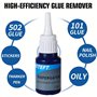 Dissolvant de colle UV | Dissolvant professionnel de 20 ml, dissolvant d'adhésif sûr, enlève en toute sécurité les autocollants,