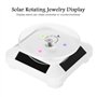 Stand solaire alimenté par rotation, vitrine solaire 360 ​​degrés tourne-disque tournant montre téléphone organisateur de présen