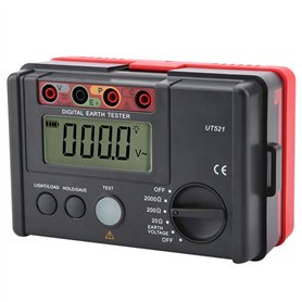 Akozon Digital Tester mesureur de résistance à la Terre Ohmmètre UT521 0~2000Ω 0~200V Mesureur de résistance à la Terre megohmme
