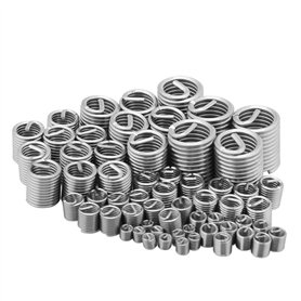 Kit de Réparation Filetage 60Pcs - Insert Fileté en Acier Inoxydable Anti-Desserré M3 M4 M5 M6 M8 M10 M12 - Réparation de Trou F