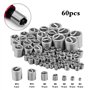 Kit de Réparation Filetage 60Pcs - Insert Fileté en Acier Inoxydable Anti-Desserré M3 M4 M5 M6 M8 M10 M12 - Réparation de Trou F
