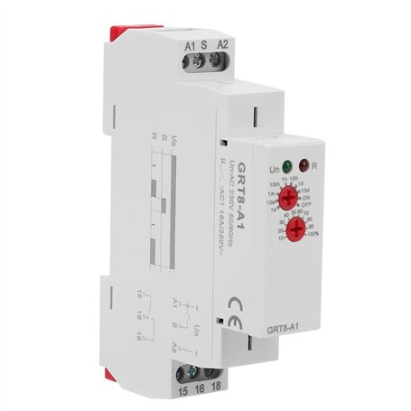 Akozon Relais de démarrage GRT8-A1 - Mini relais de temporisation - Montage sur rail DIN - AC 220 V