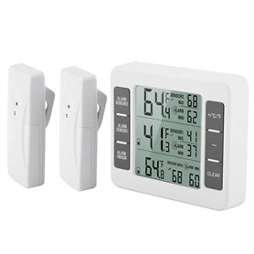 FTVOGUE Thermomètre de réfrigérateur Alarme acoustique numérique sans fil Thermomètre de réfrigérateur/congélateur