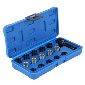 Kit Reparation Filetage Bougie 16 pièces Kit d'outils de réparation de Filetage de Bougie d'allumage