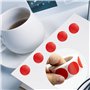 Lot de 500 autocollants ronds colorés à pois - 25 mm - Rouge - Cercles autocollants - Étiquettes à points adhésifs - Étiquettes 