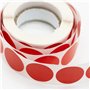 Lot de 500 autocollants ronds colorés à pois - 25 mm - Rouge - Cercles autocollants - Étiquettes à points adhésifs - Étiquettes 
