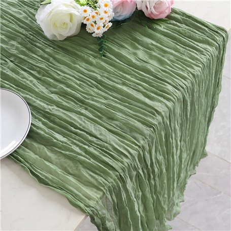 Chemin de table - Style bohème - Décoration de table - Tissu gaze rustique - Pour maison