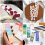 Lot de 55 feuilles de papier aquarelle 300 g, blanc naturel, aquarelle, aquarelle, pour la peinture, la fabrication de cartes po