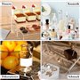 Lot de 10 présentoirs en acrylique transparent pour bijoux - Présentoir en acrylique - Support d'étagère pour présentoir à bijou