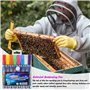 Jlobnyiun Kit de marquage des abeilles – Marqueur de reine des abeilles, kit d'élevage | Kit de marqueurs de peinture à base d'e