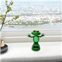 Jlobnyiun Figurine de grenouille en forme de grenouille à énergie solaire pour tableau de bord - Décoration de tableau de bord -