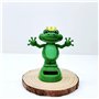Jlobnyiun Figurine de grenouille en forme de grenouille à énergie solaire pour tableau de bord - Décoration de tableau de bord -