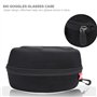 Étui de Protection pour Lunettes de Ski du Verre Transportant étui Rigide avec Crochet pour Mousqueton Porte-clés pour Le Ski, L