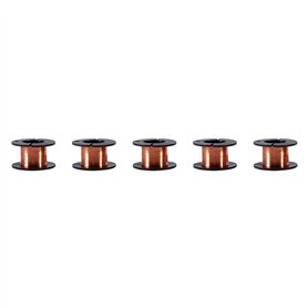 5pcs Fils Emaillés en Cuivre 0.1mm 15m Fil d'Aimant Fil Longueur Fil de Bobinage Emaillé Fil de Réparation