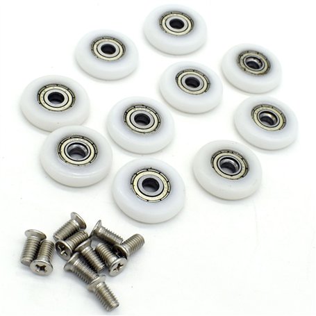 YuanQian Lot de 10 roulettes de rechange pour porte de douche