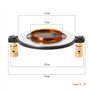 SimpleLife Haut-Parleur Audio 34 mm Film Titane/Membrane tonale Remplacement de la Bobine vocale élevée Remplacement de la Bobin