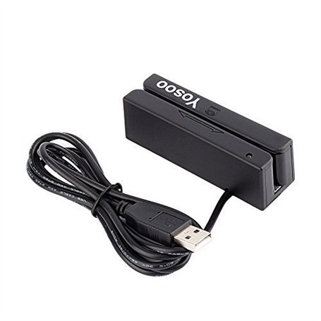 Mini lecteur de bande magnétique de carte de crédit USB Msr90 3 pistes triples Hi-Co haute vitesse pour système de point de vent