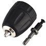 Mandrin Visseuse, 0.8-10mm 3/8"-24UNF Mandrin Porte Foret sans Clé avec Porte Douille Hexagonale 1/4" Accessoires pour Perceuse