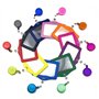 mciskin Lot de 10 porte-cartes multicolores en cuir synthétique avec clip rétractable Horizontal