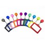 mciskin Lot de 10 porte-cartes multicolores en cuir synthétique avec clip rétractable Horizontal