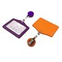 mciskin Lot de 10 porte-cartes multicolores en cuir synthétique avec clip rétractable Horizontal