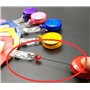 mciskin Lot de 10 porte-cartes multicolores en cuir synthétique avec clip rétractable Horizontal