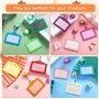 mciskin Lot de 10 porte-cartes multicolores en cuir synthétique avec clip rétractable Horizontal