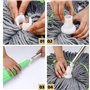 Balai Serpillère Twist Mop - Franges en Microfibre avec Système D'essorage Intégré - Tampon Récurant Anti-Rayures pour Taches Te