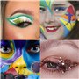 Peinture de maquillage, peinture pour le visage, Kit de peinture pour le visage de maquillage Halloween 42 couleurs, Peinture po