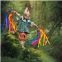 Niuhong 4 Pcs Jouet Ruban Arc-En-Ciel Rubans Danse Multicolores Bande Rythmique Gymnastique Rubans Colorés Tenus Main Bande d'Ex