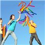 Niuhong 4 Pcs Jouet Ruban Arc-En-Ciel Rubans Danse Multicolores Bande Rythmique Gymnastique Rubans Colorés Tenus Main Bande d'Ex