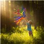Niuhong 4 Pcs Jouet Ruban Arc-En-Ciel Rubans Danse Multicolores Bande Rythmique Gymnastique Rubans Colorés Tenus Main Bande d'Ex