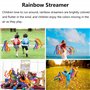 Niuhong 4 Pcs Jouet Ruban Arc-En-Ciel Rubans Danse Multicolores Bande Rythmique Gymnastique Rubans Colorés Tenus Main Bande d'Ex