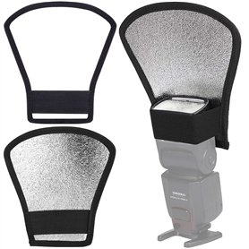 SEABABOO 3pcs Portable Studio Flash Diffuser Light Diffuseur en Tissu Universal Flash RéFlecteur Flexible RéFlecteur à Deux CôTé