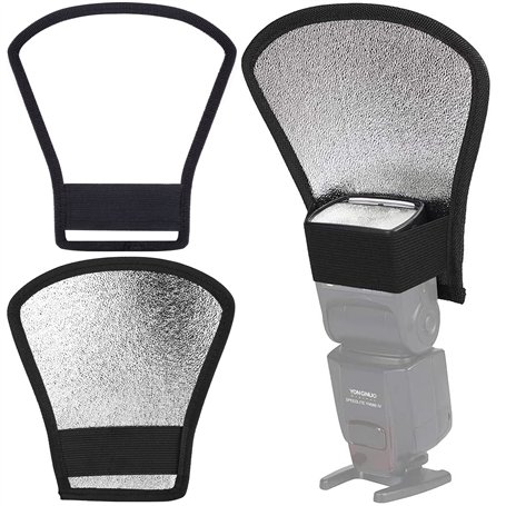 SEABABOO 3pcs Portable Studio Flash Diffuser Light Diffuseur en Tissu Universal Flash RéFlecteur Flexible RéFlecteur à Deux CôTé
