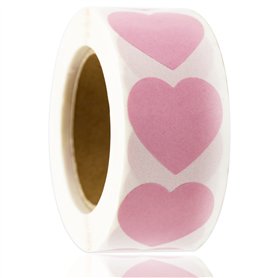 Lot de 500 autocollants en forme de cœur colorés de 25 mm - Étiquettes autocollantes en forme de cœur pour le codage - Autocolla