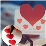 Lot de 500 autocollants en forme de cœur colorés de 25 mm - Rouge - Étiquettes autocollantes en papier brillant pour loisirs cré