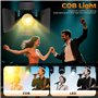 200 W COB LED Lumière de scène avec portes de grange 2 en 1 Blanc chaud & Blanc COB Par Lumières de scène pour DJ, studio, conce