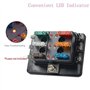 Jtron 6 DC 12~32 V Blade Lame Boîte À Fusibles Avec Kit De Voyant D'avertissement Pour Automobile Voiture Bateau Marine Trike
