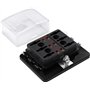 Jtron 6 DC 12~32 V Blade Lame Boîte À Fusibles Avec Kit De Voyant D'avertissement Pour Automobile Voiture Bateau Marine Trike
