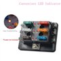 Jtron 6 DC 12~32 V Blade Lame Boîte À Fusibles Avec Kit De Voyant D'avertissement Pour Automobile Voiture Bateau Marine Trike
