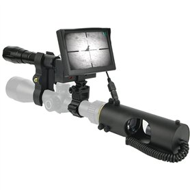 JASHKE Monoculaire Vision Nocturne Infrarouge Chasse Lunettes IR 850nm avec caméra HD et écran Portable de 5 Pouces pour Lunette