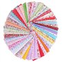 Generic Brands 50 pièces Pas de Répétition Floral Coton Tissu Patchwork 20 * 20 cm Tissus en Coton Bundle Artisanat pour Courtep