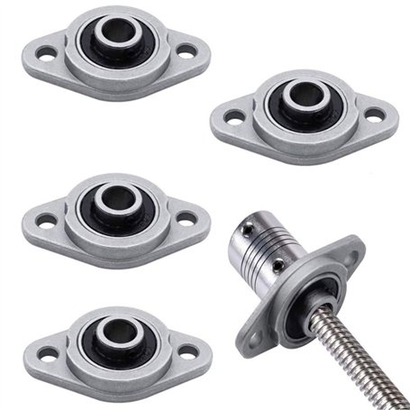 Lot de 4 blocs de roulement en alliage de zinc 8 mm pour systèmes de convoyeur de machines
